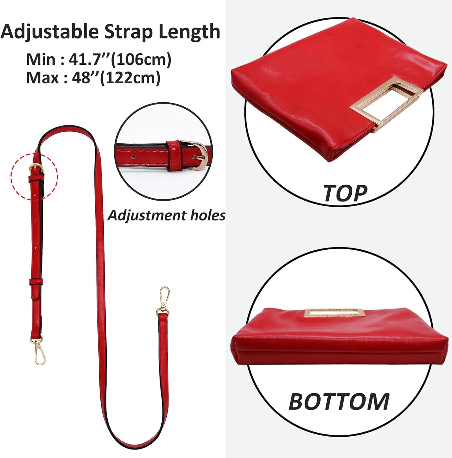 Milisente Clutch Purses for Women Formal Casual Sparkly PU Leather Handbag Purse with Handle for Prom Cocktail Wedding