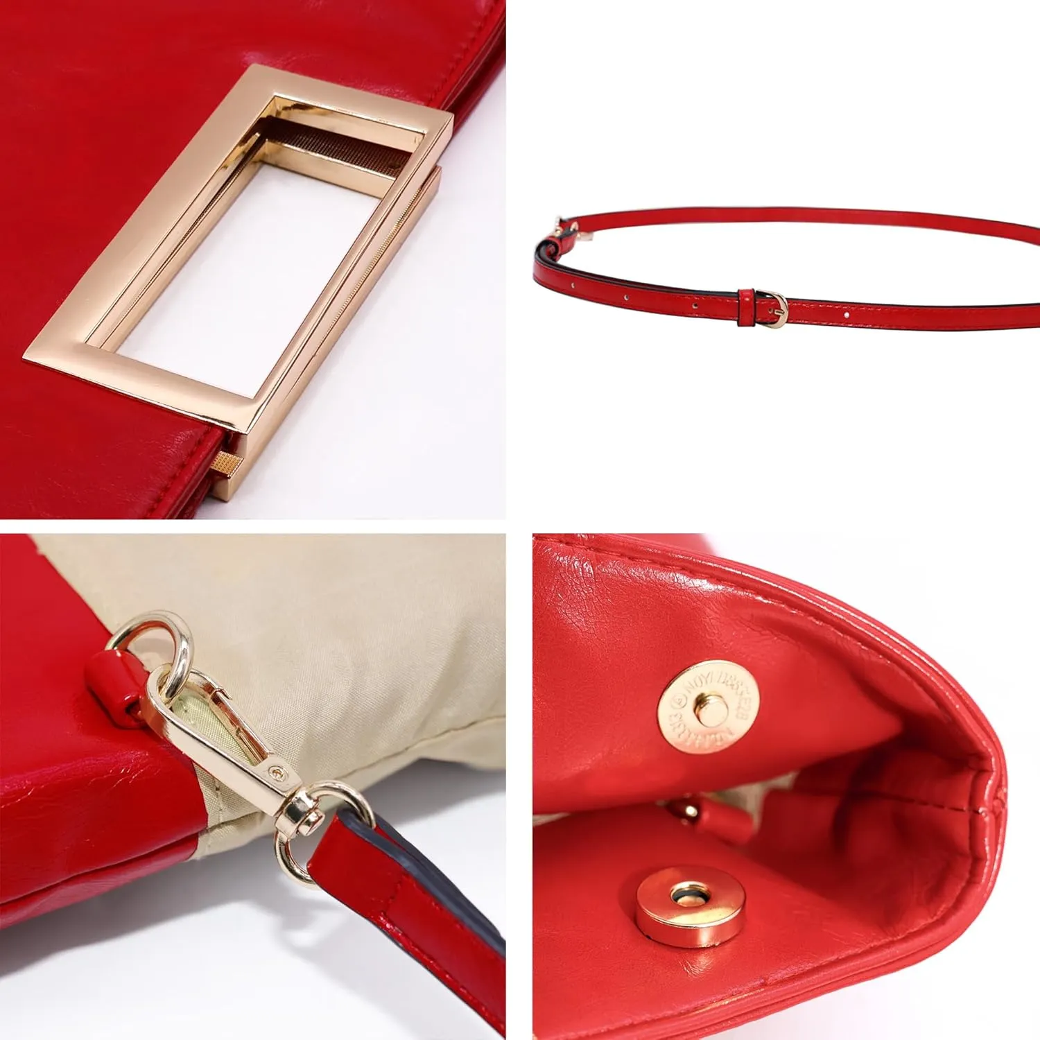 Milisente Clutch Purses for Women Formal Casual Sparkly PU Leather Handbag Purse with Handle for Prom Cocktail Wedding