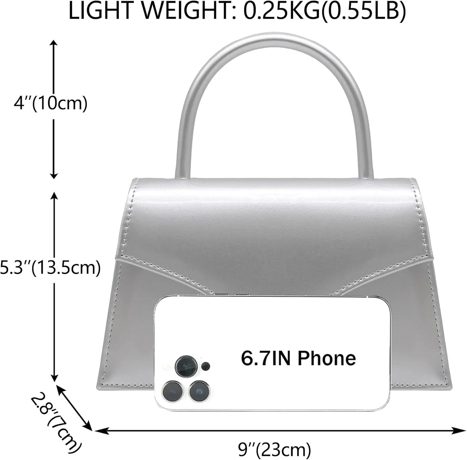 Milisente Women's Evening Bag Bridal Party Clutch Purses Cocktail Prom Handbags with Patent Leather