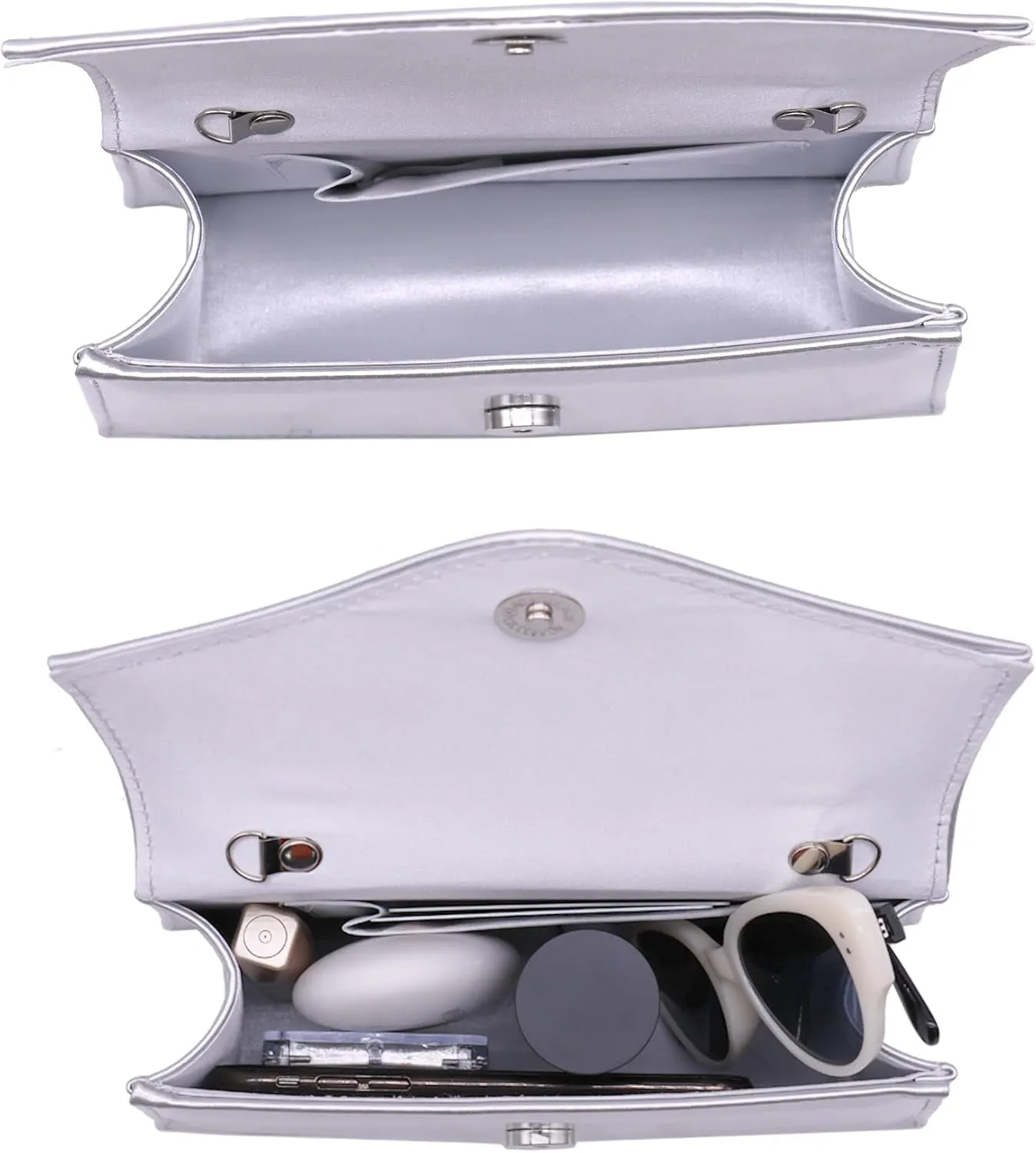 Milisente Women's Evening Bag Bridal Party Clutch Purses Cocktail Prom Handbags with Patent Leather