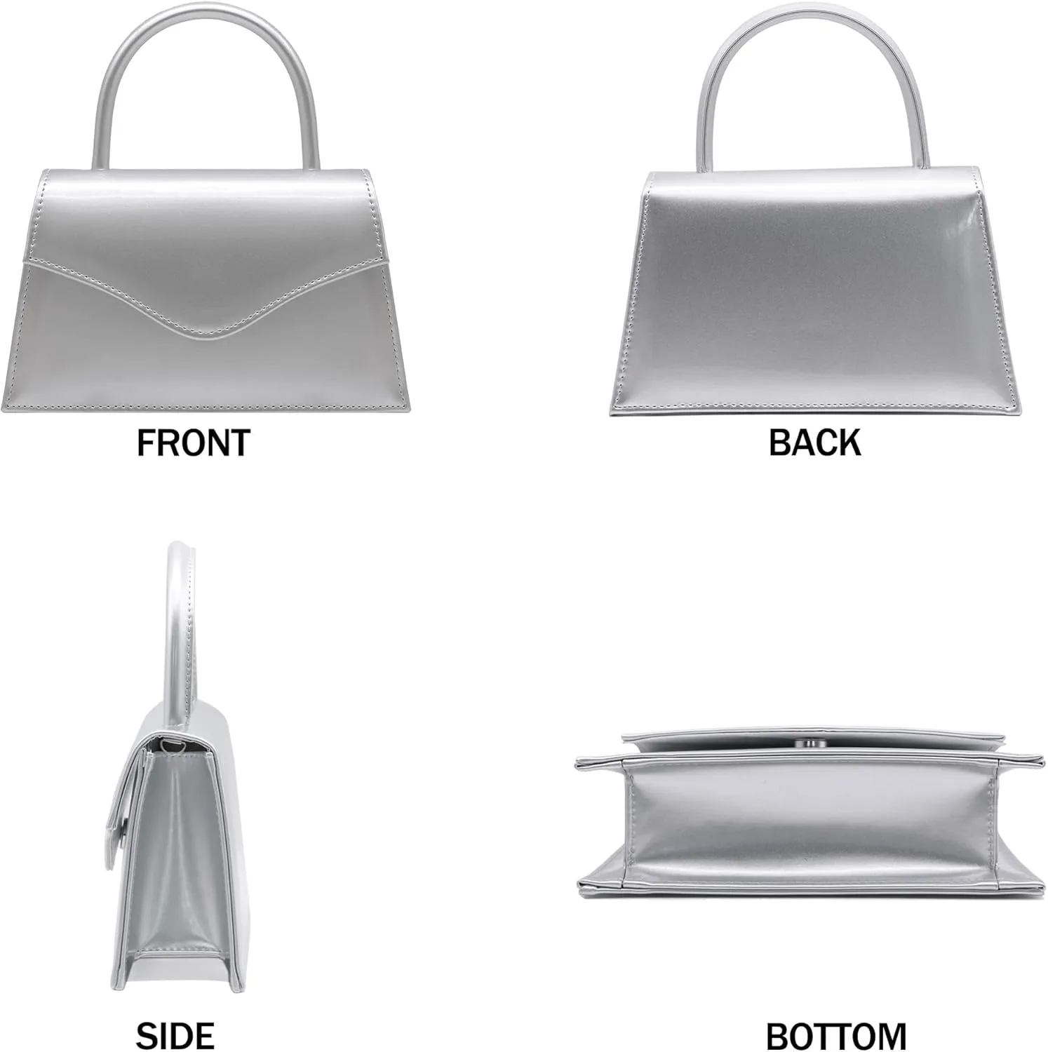Milisente Women's Evening Bag Bridal Party Clutch Purses Cocktail Prom Handbags with Patent Leather