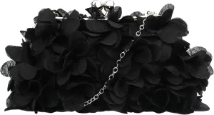 Mily Womens Satin Evening Bag Flower Shaped Wristlet Soft Satin Wristlet Handbag Wedding Party Purse