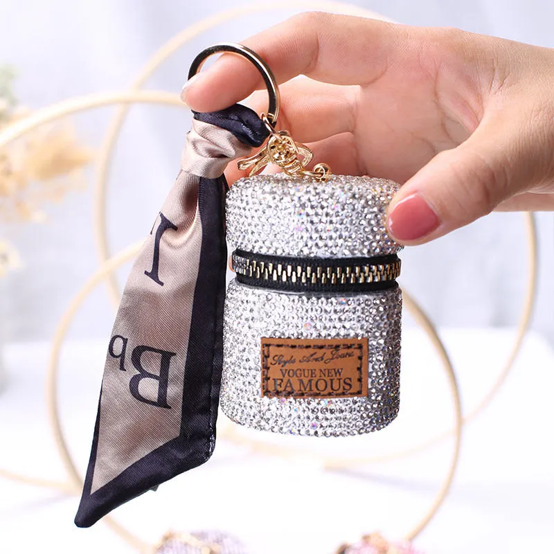 Mini Full Diamond Advanced Sense Earphone Classic Coin Purses