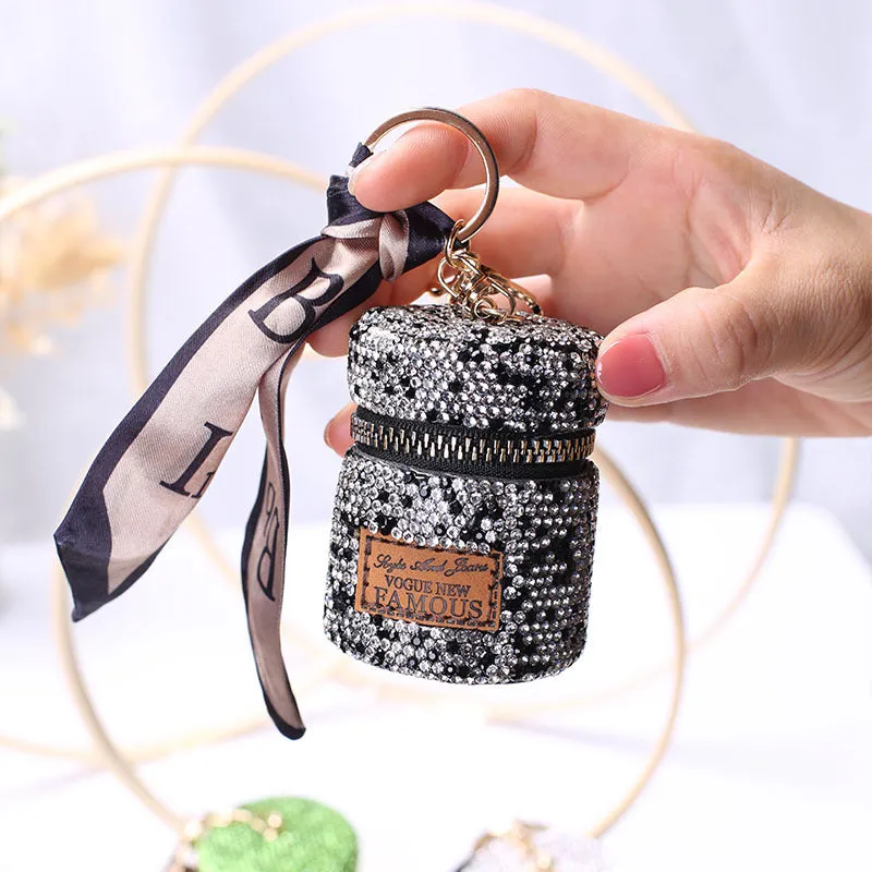 Mini Full Diamond Advanced Sense Earphone Classic Coin Purses