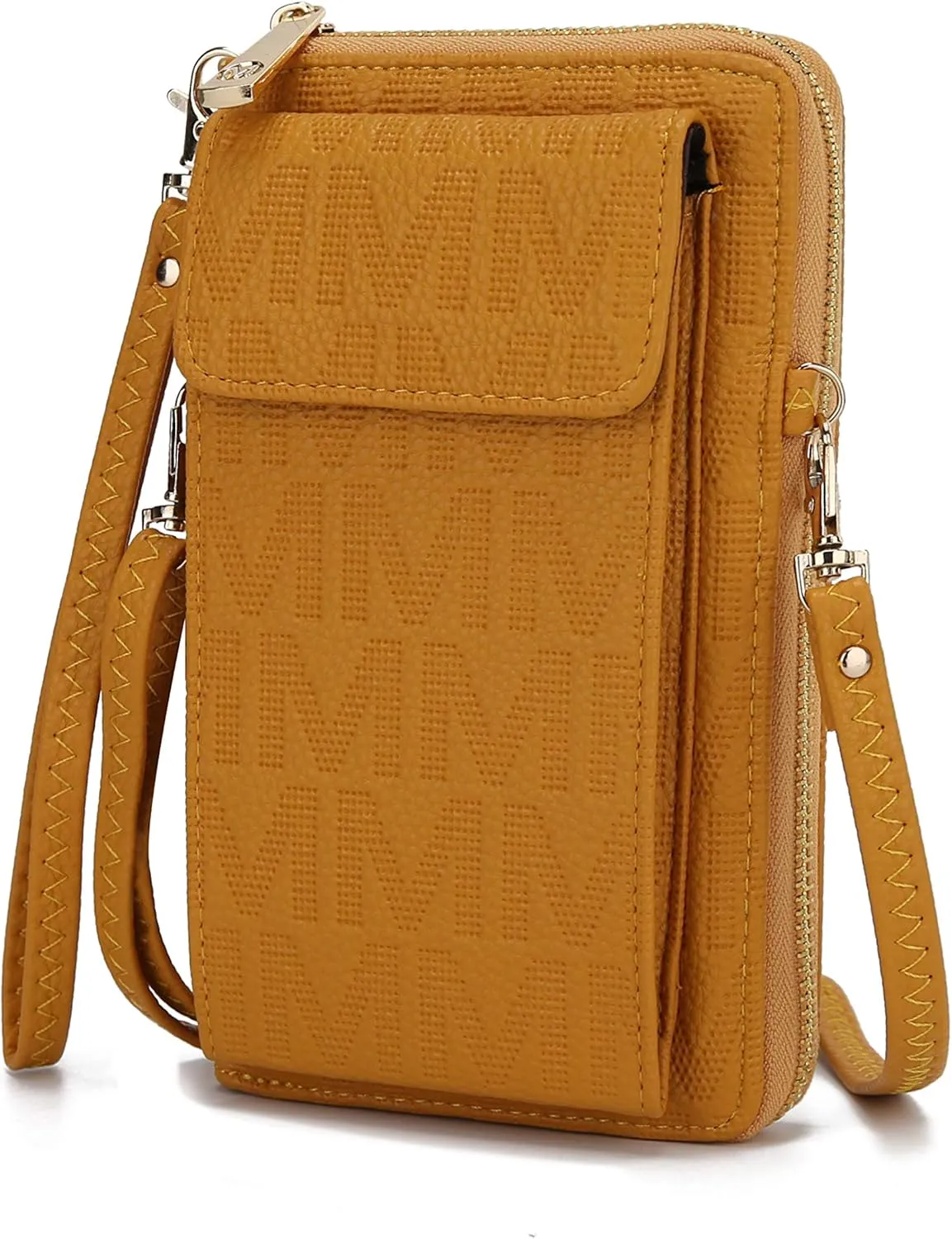 MKF CollectionCrossbody Cellphone Handbag for Women Wallet Purse – PU Leather Multi Pockets Clutch Bag, Wristlet Strap