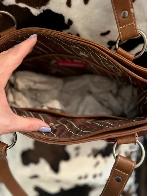 Montana West Aztec Cognac Purse