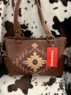 Montana West Aztec Cognac Purse