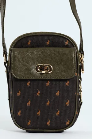 Monticello Phone Bag - Dark Green