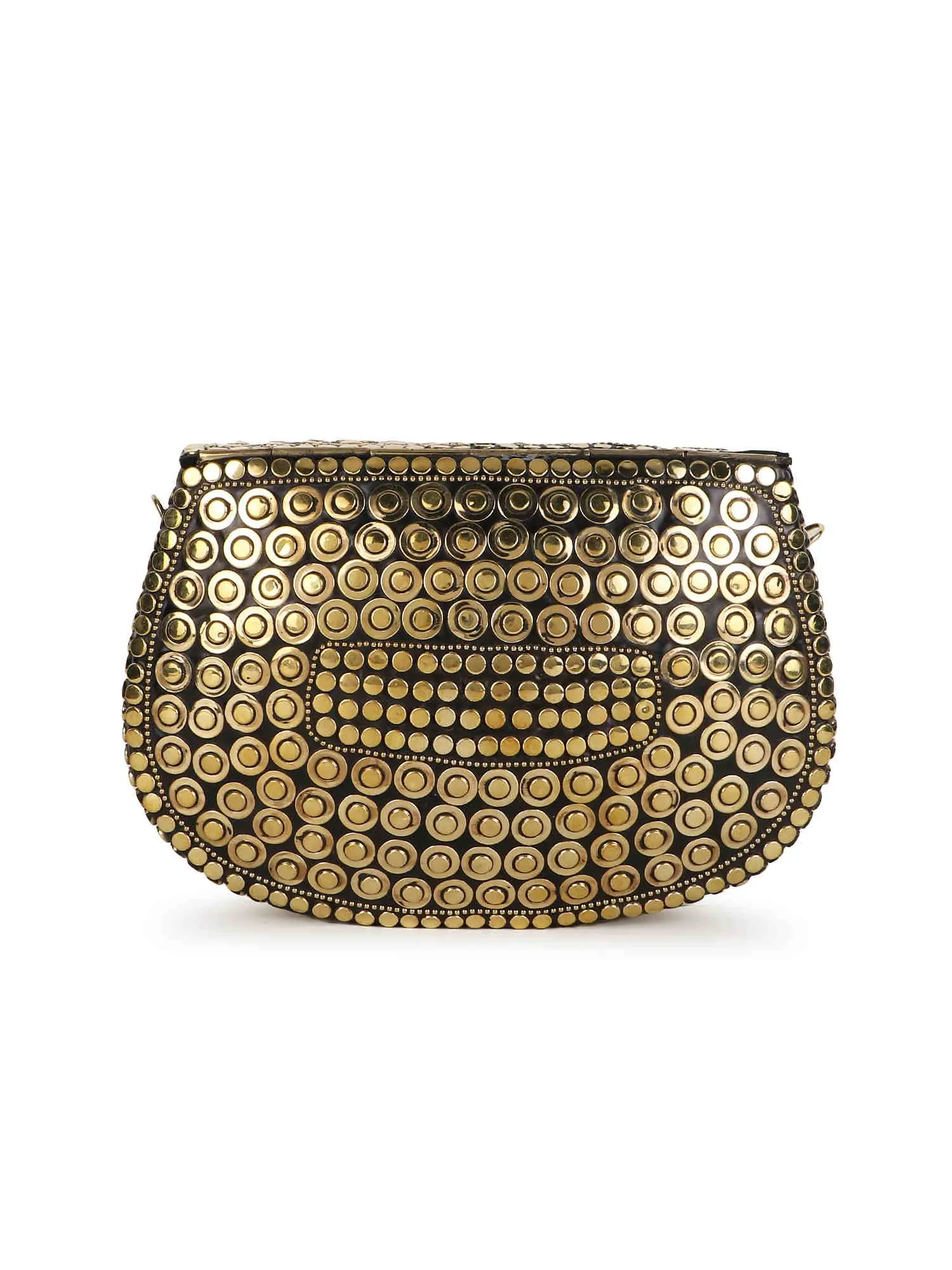 Mosaic Mosaic Embellished Metal Clutch
