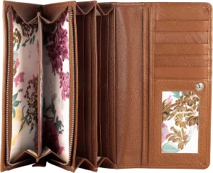 Mou Meraki Women RFID Blocking Genuine Leather Bifold Wallet-Clutch For Women-Shield Against Identity Theft