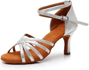 MSMAX Women's Practice Ballroom Dancing Shoes Indoor Performance Latin Dance Shoes for Woman