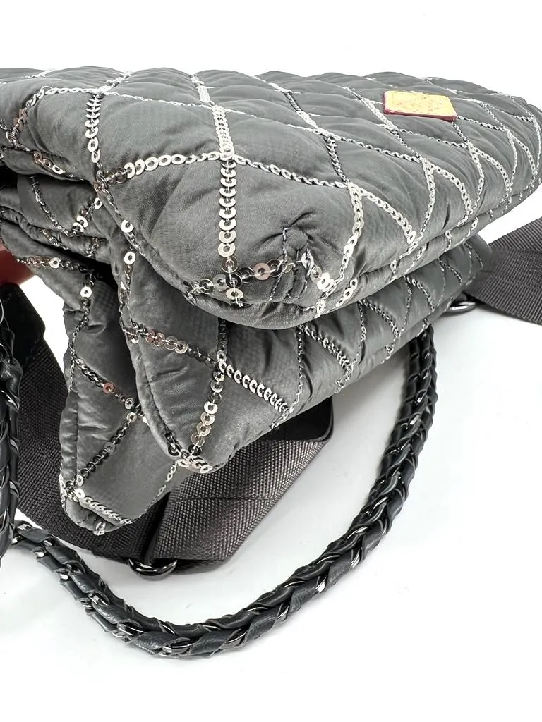 MZ WALLACE LARGE CROSBY PIPPA MAGNET SEQUIN SHOULDER BAG