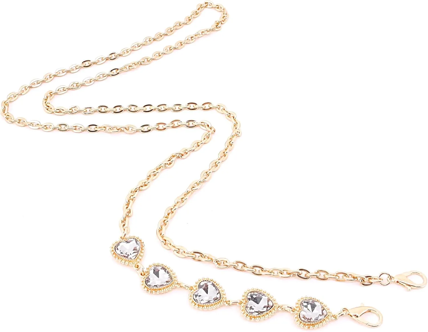Naimo Rhinestone Bag Chain Extender Purse Strap Crystal Handbag Chains Shoulder Crossbody Bag Replacement Metal Chain Bag Accessories