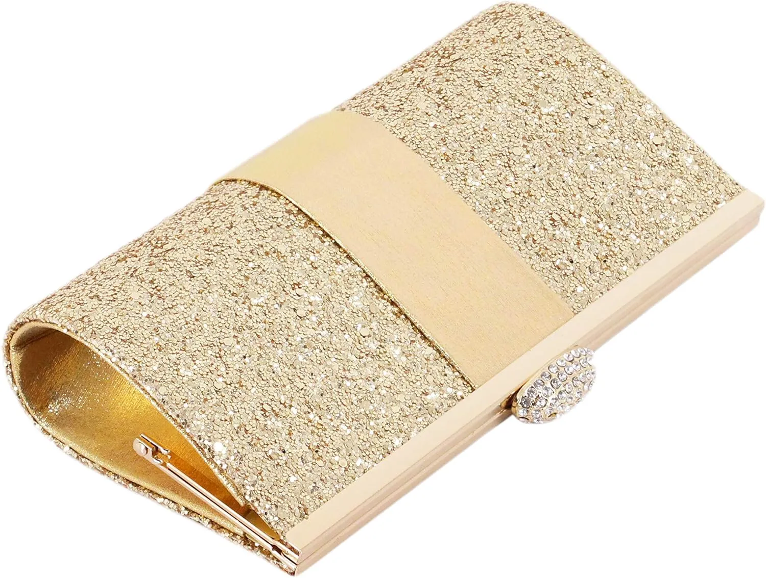 Naimo Women's Sequin Rhinestone Evening Bag Elegant Glitter Clutch Handbag Purse