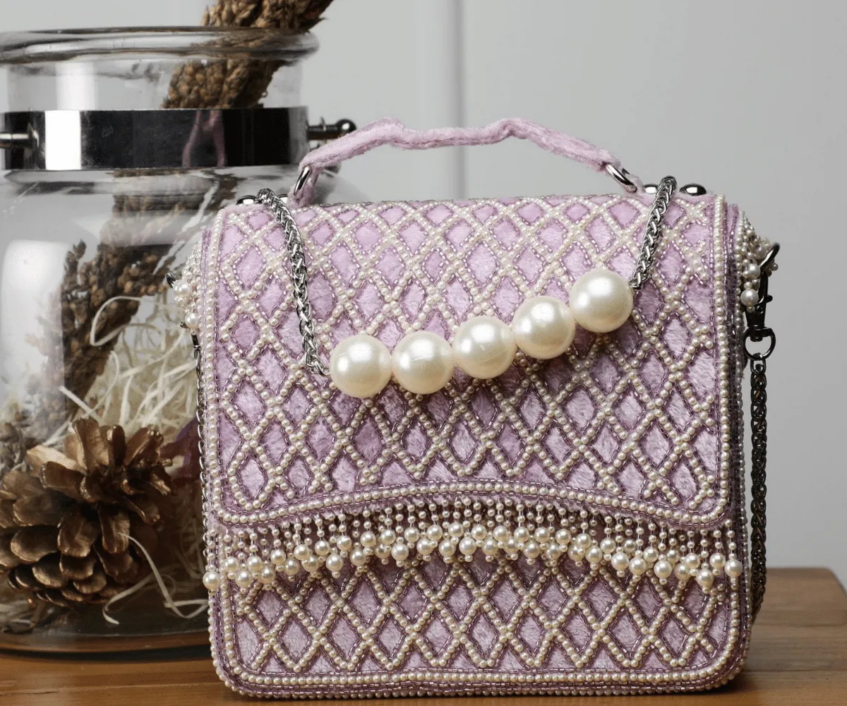 Natali Clutch – Lavender | BAIDEHI