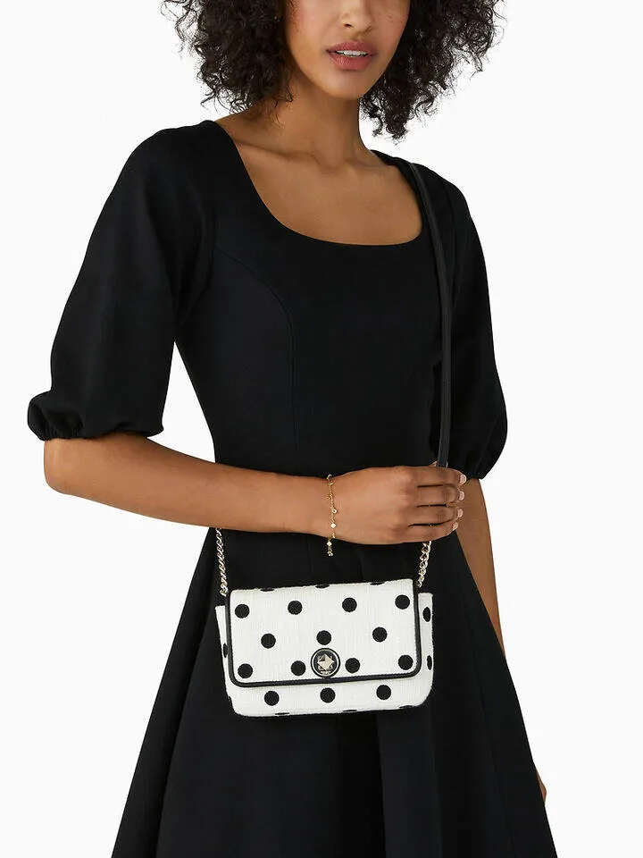 Natalia Polka Dot Embroidered Crossbody