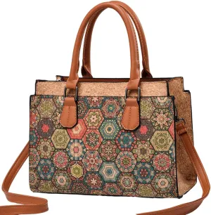 Natural cork Large capacity shoulder bag handbag crossbody