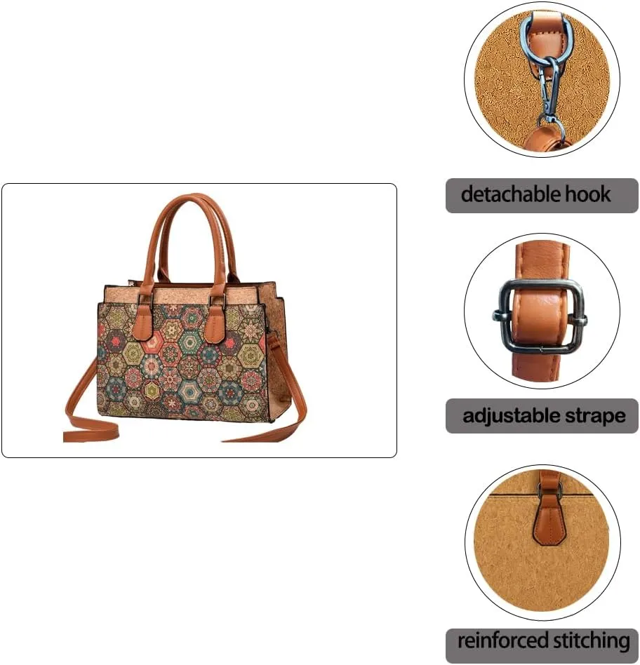 Natural cork Large capacity shoulder bag handbag crossbody