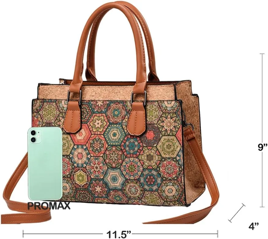 Natural cork Large capacity shoulder bag handbag crossbody