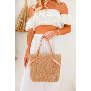 NATURAL WOVEN  BAG | Tan