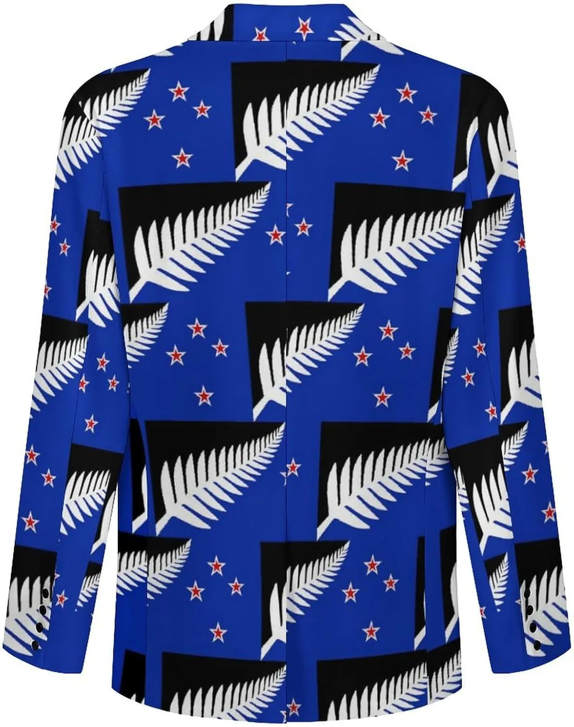 New National Flag of New Zea-land Men's Suit Long-Sleeve Two Button Tuxedo Business Jacket for Wedding Office