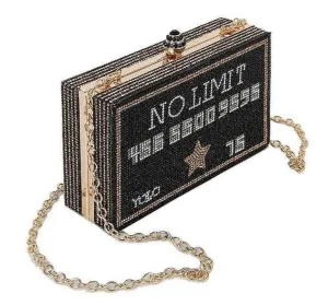 No Limit No Limit Credit Card | Rhinestone Purse | Bling Evening Bag | Crystal Clutch | Bedazzle Gift | Ultra Sparkle | Exclusive