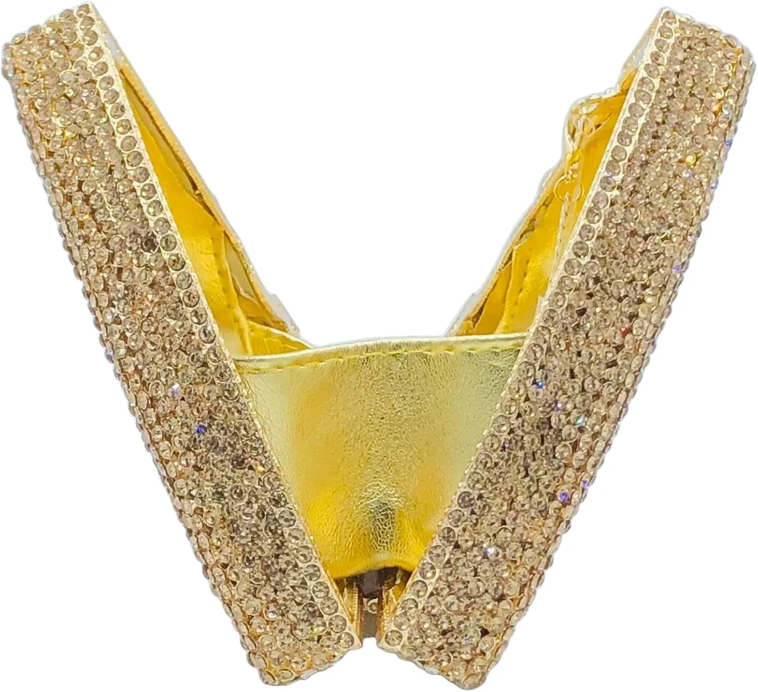 Novelty 3D Pizza Shape Women Crystal Clutch Evening Bag Party Prom Dinner Rhinestone Clutch Purses and Handbags,Mini