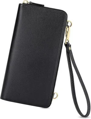 nuoku Wallet for Women Credit Card Holder Cell Phone Purse Sofa PU Leather Wallet with RFID Blocking Clutch Wristlet