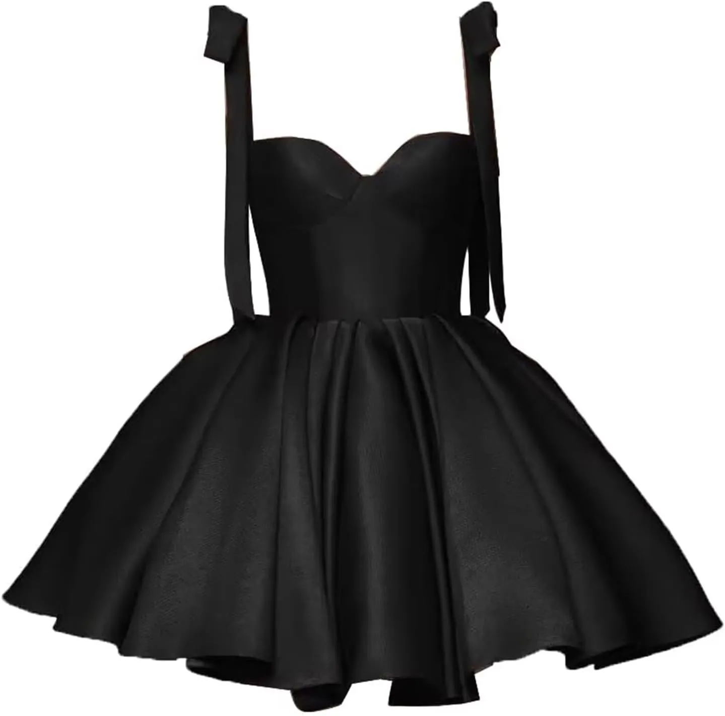 Off Shoulder Satin Homecoming Dress Short Prom Dresses for Teens 2025 Puffy HOCO Dress with Bow BD488