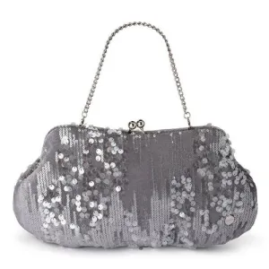 Olga Berg Misha Velvet Sequin Bag