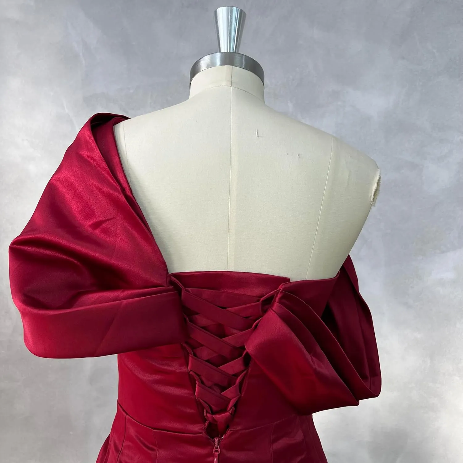 One Shoulder Satin Mother of The Bride Dresses for Women Mermaid Long Prom Dress Corset Formal Evening Ball Gown