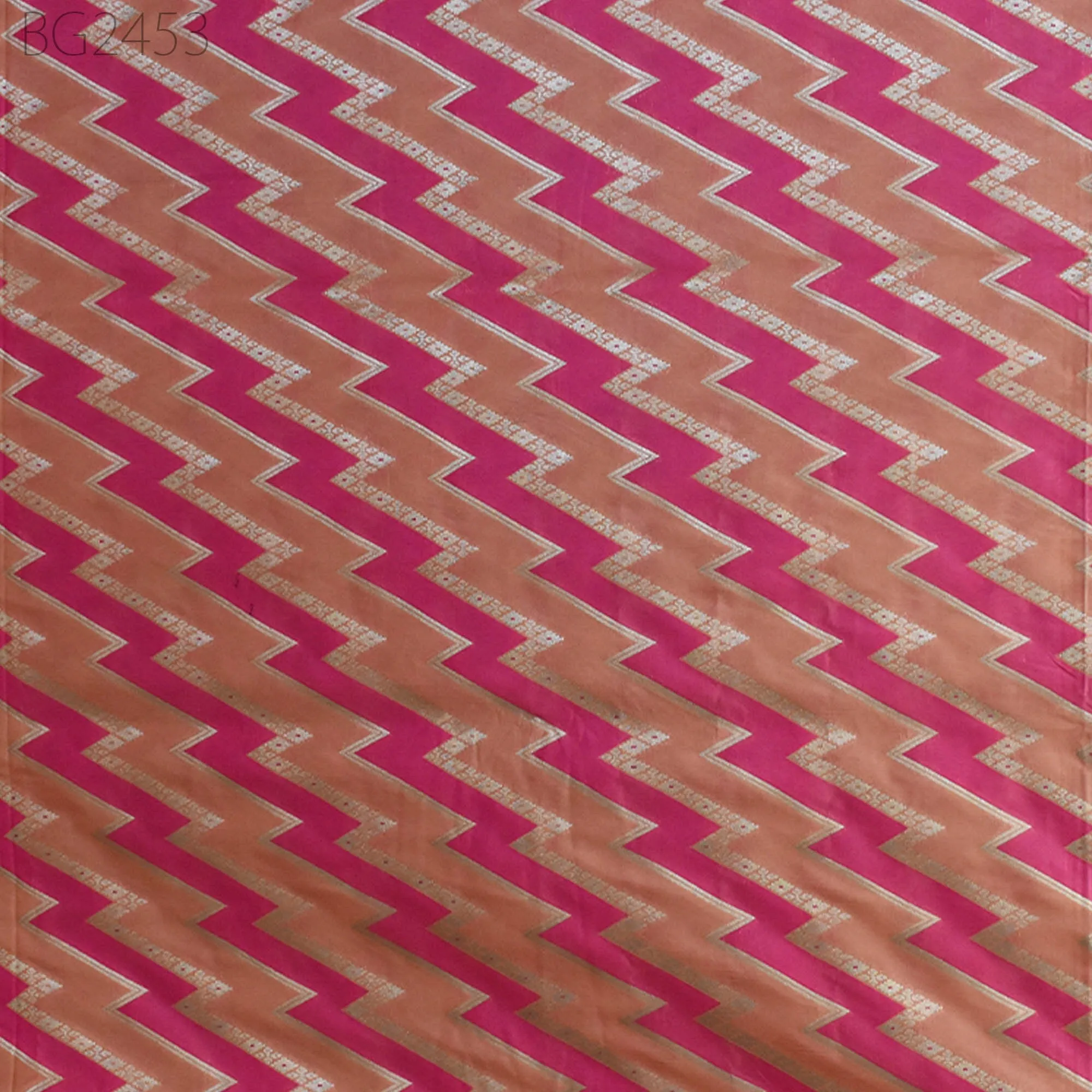 Peach Brocade Fabric by the Yard Wedding Dresses Lehenga Skirts Jackets Indian Blended Banarasi Dress Material Sewing Home Décor Crafting