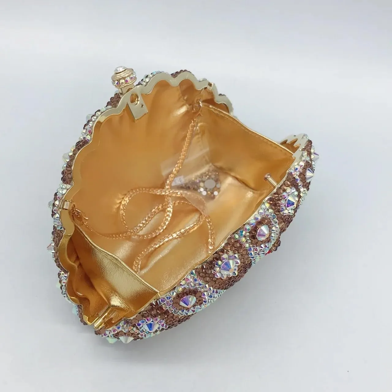 Peacock Crystal Clutch Purses for Women Sparkly Rhinestone Evening Handbags Party Wedding Glitter Purse A-Purple&Silver