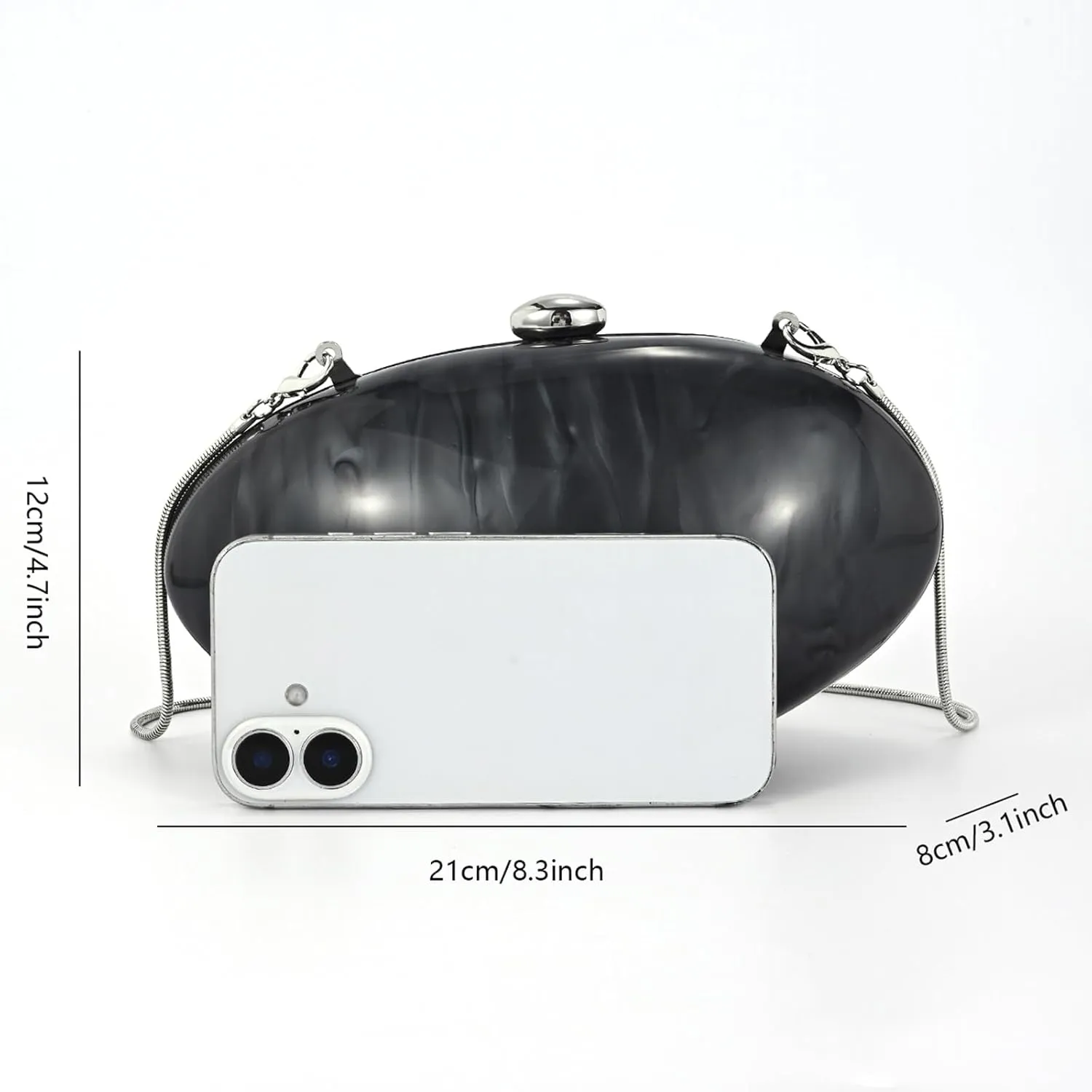 Pearl Clutch Purses For Women,Shell Acrylic Handbags Evening Bag Purse Small Shoulder Crossbody Bags Wedding Designer