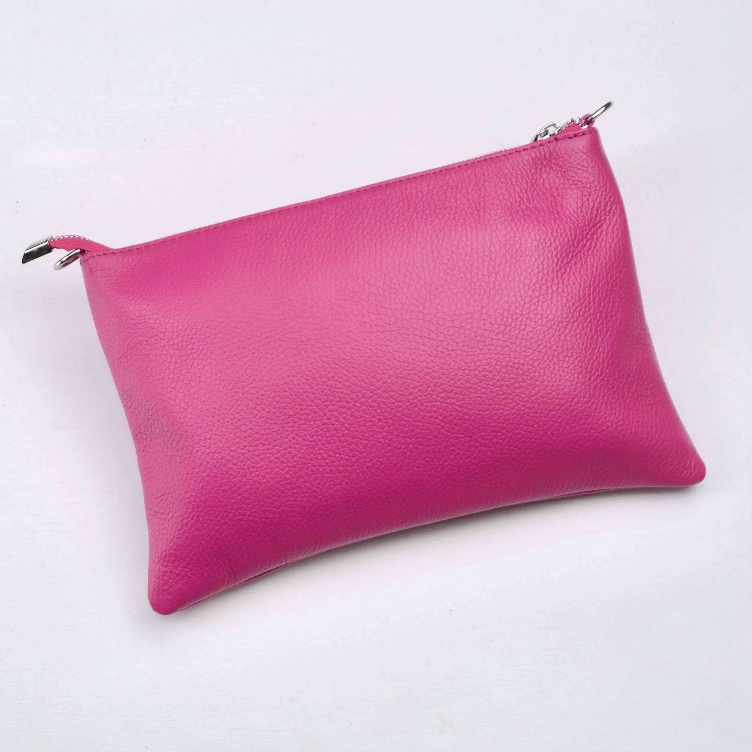 Personalised Monogram Large Leather Clutch Or Crossbody Bag