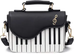 Piano Shape Crossbody Bags for Women Stylish Satchel Purse Flap Shoulder Bag Small Top Handle Handbags
