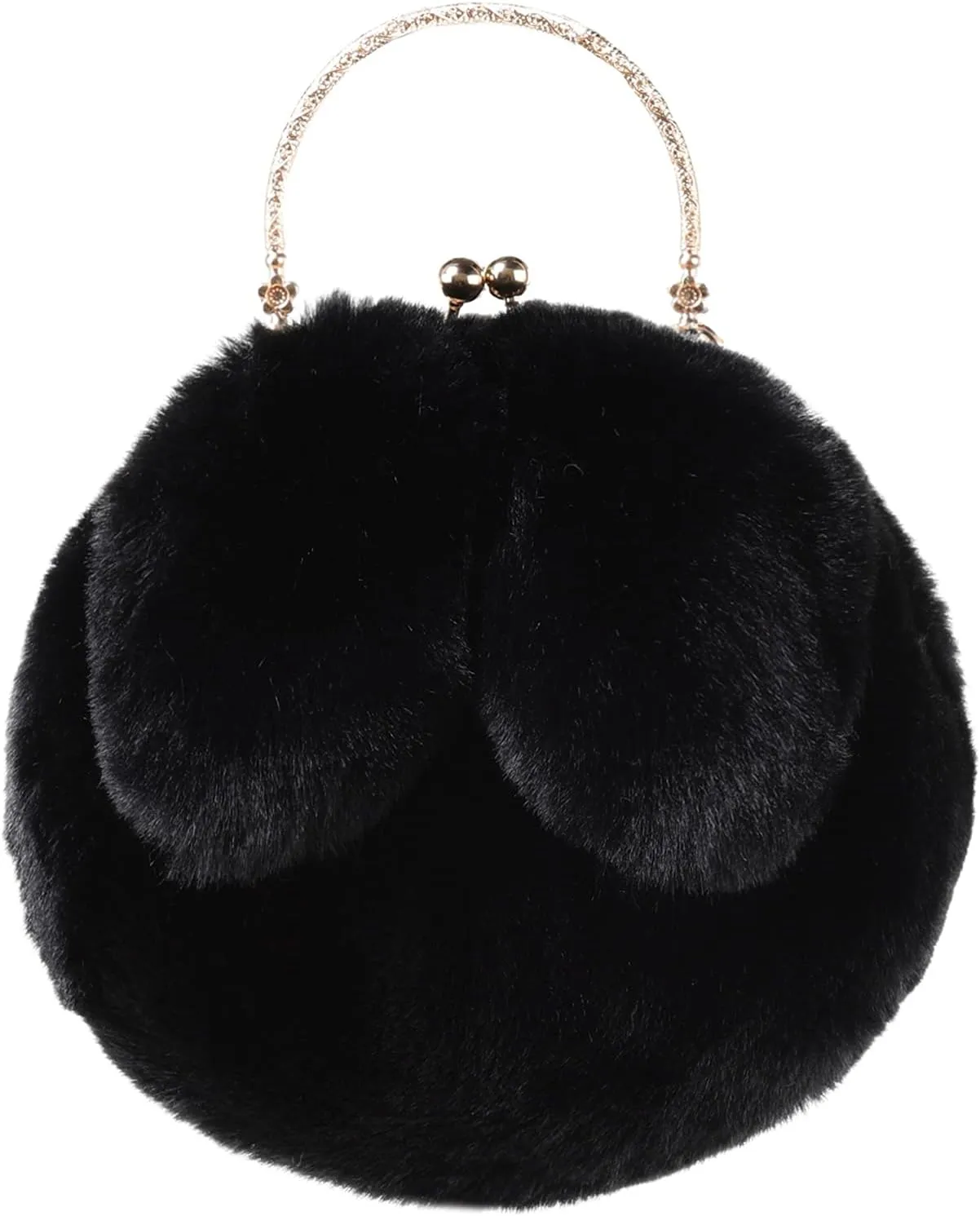 Pilipala Faux Fur Purse Fuzzy Bunny Women's Crossbody Handbags Plush Shoulder Bag Fluffy Top Handle Clutch Purses for Girls