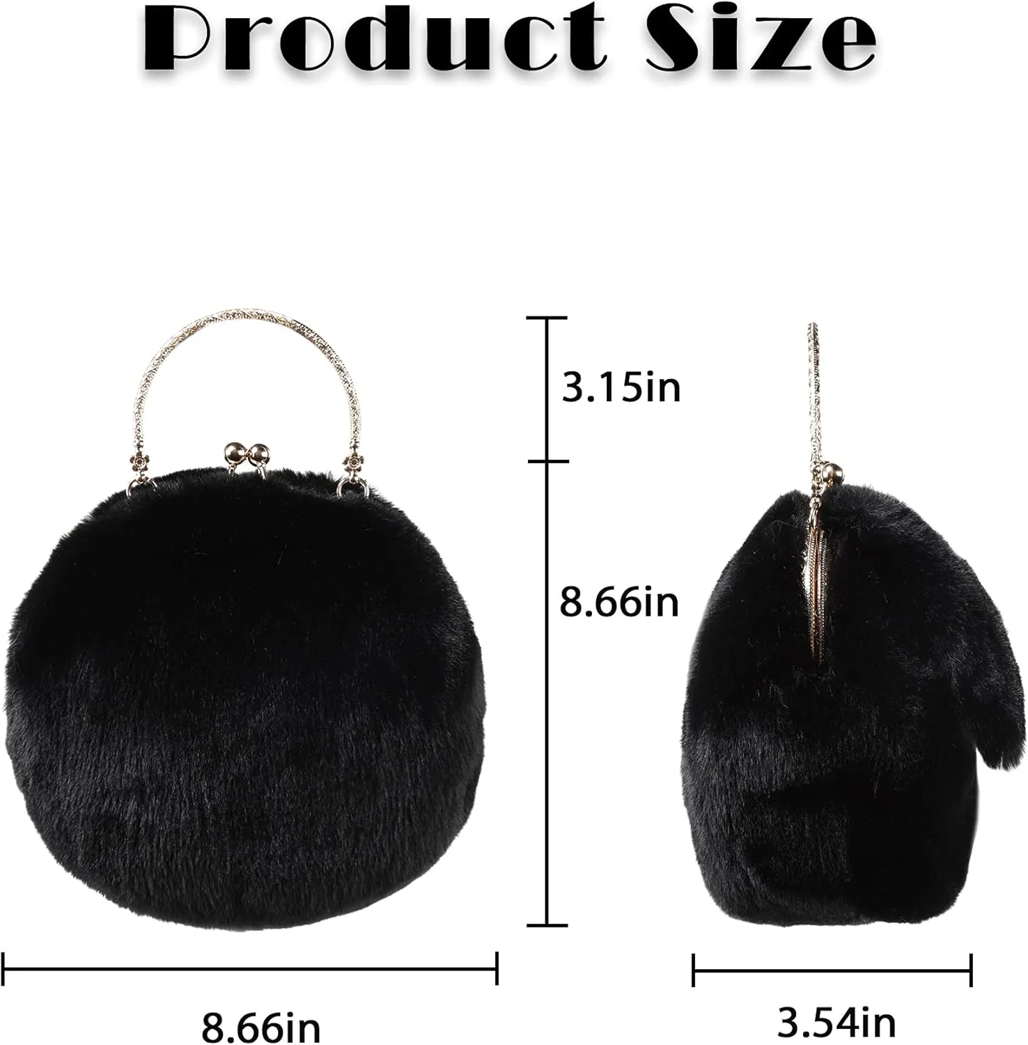 Pilipala Faux Fur Purse Fuzzy Bunny Women's Crossbody Handbags Plush Shoulder Bag Fluffy Top Handle Clutch Purses for Girls