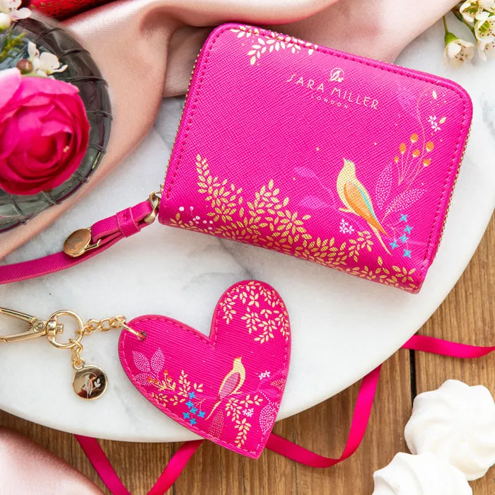 Pink Birds Purse & Keyring Gift Set