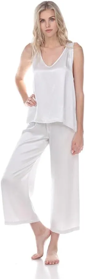 PJ Harlow Women's Jill-V Neck Satin Tank