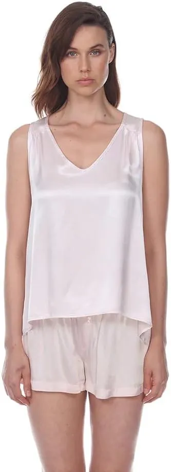 PJ Harlow Women's Jill-V Neck Satin Tank