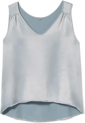 PJ Harlow Women's Jill-V Neck Satin Tank