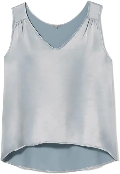 PJ Harlow Women's Jill-V Neck Satin Tank