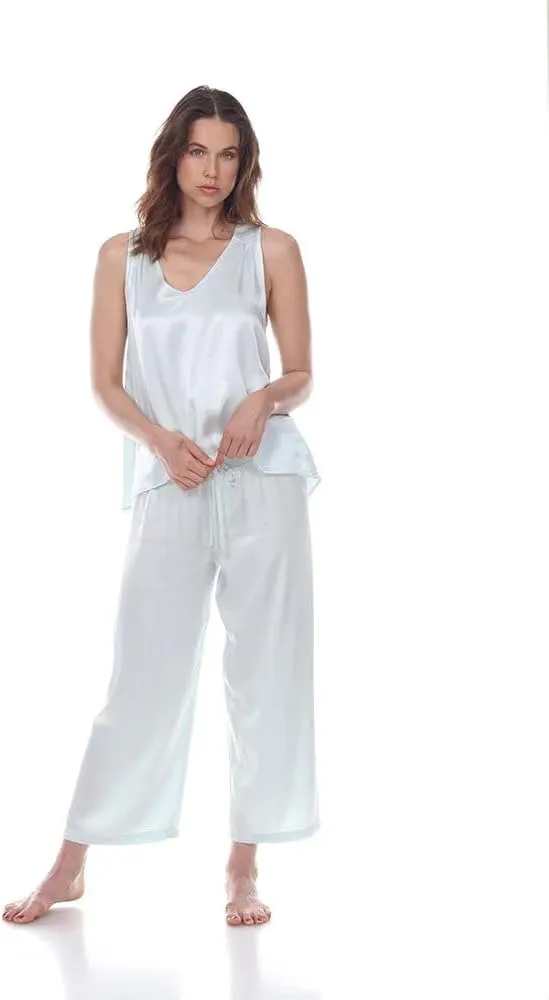 PJ Harlow Women's Jill-V Neck Satin Tank