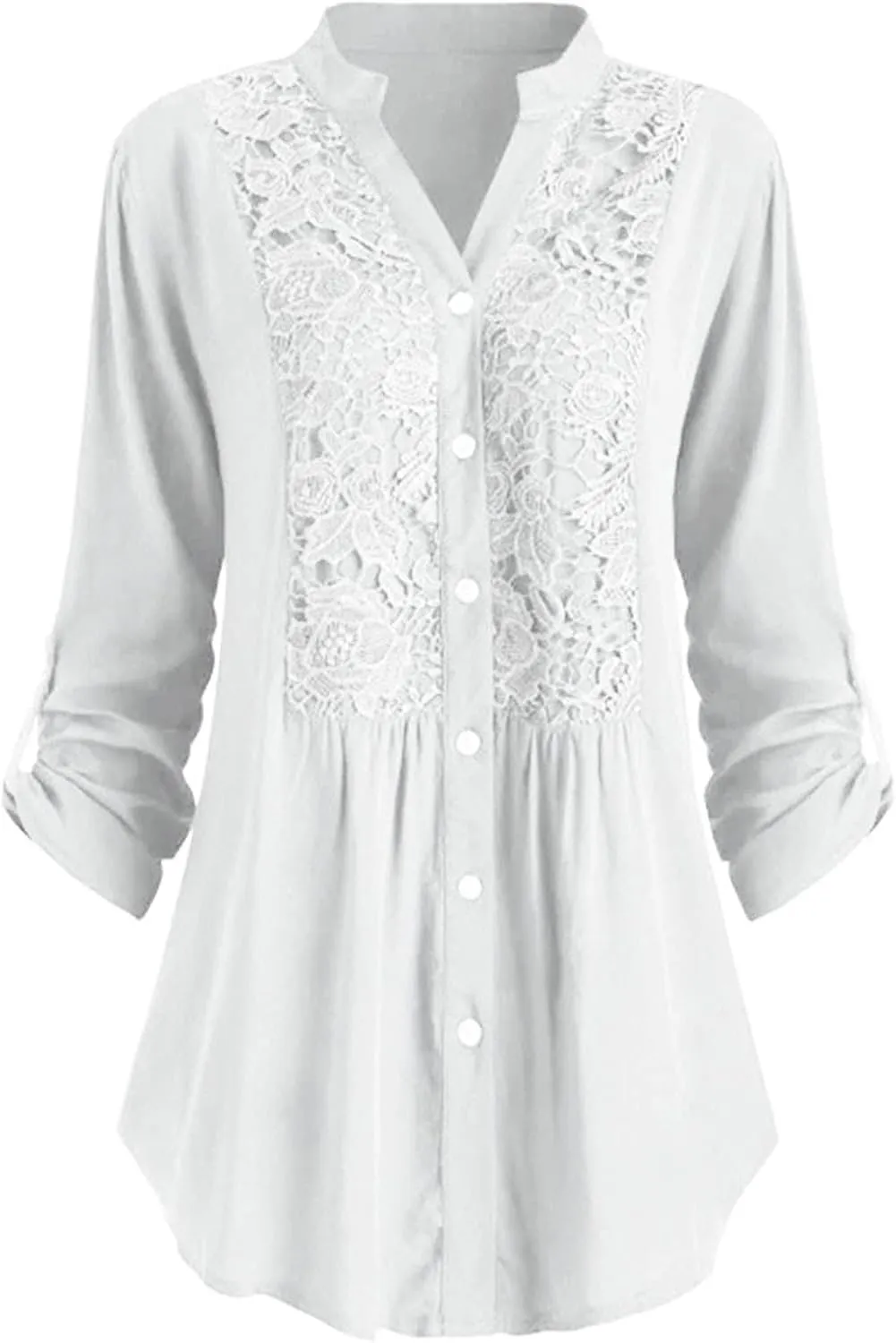 Plus Size Tops for Women Dressy Long Sleeve Mexican Embroidered Causal Shirts Fashion V Neck Button Down Fall Blouses