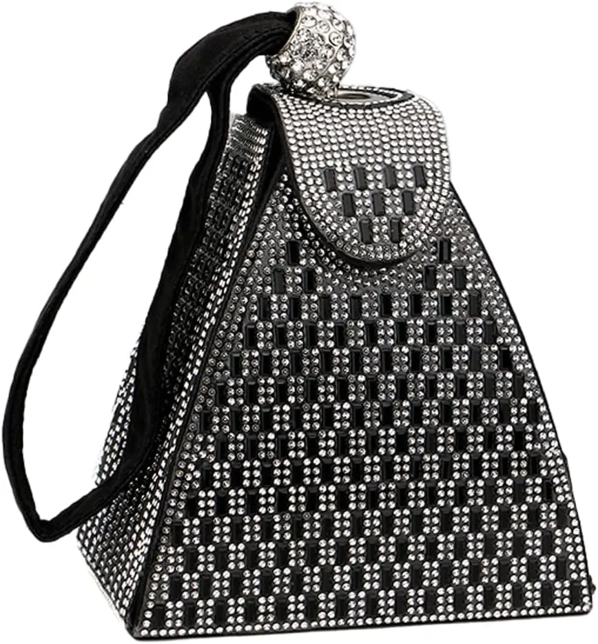 Pocadri Womens Shinny EveningBag Handbag Rhinestone Crystal Purses Elegant Formal Party Banquet Bridal Clutch