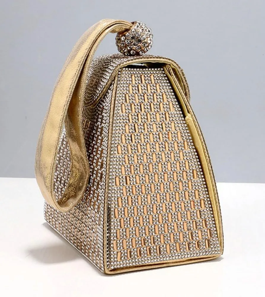 Pocadri Womens Shinny EveningBag Handbag Rhinestone Crystal Purses Elegant Formal Party Banquet Bridal Clutch