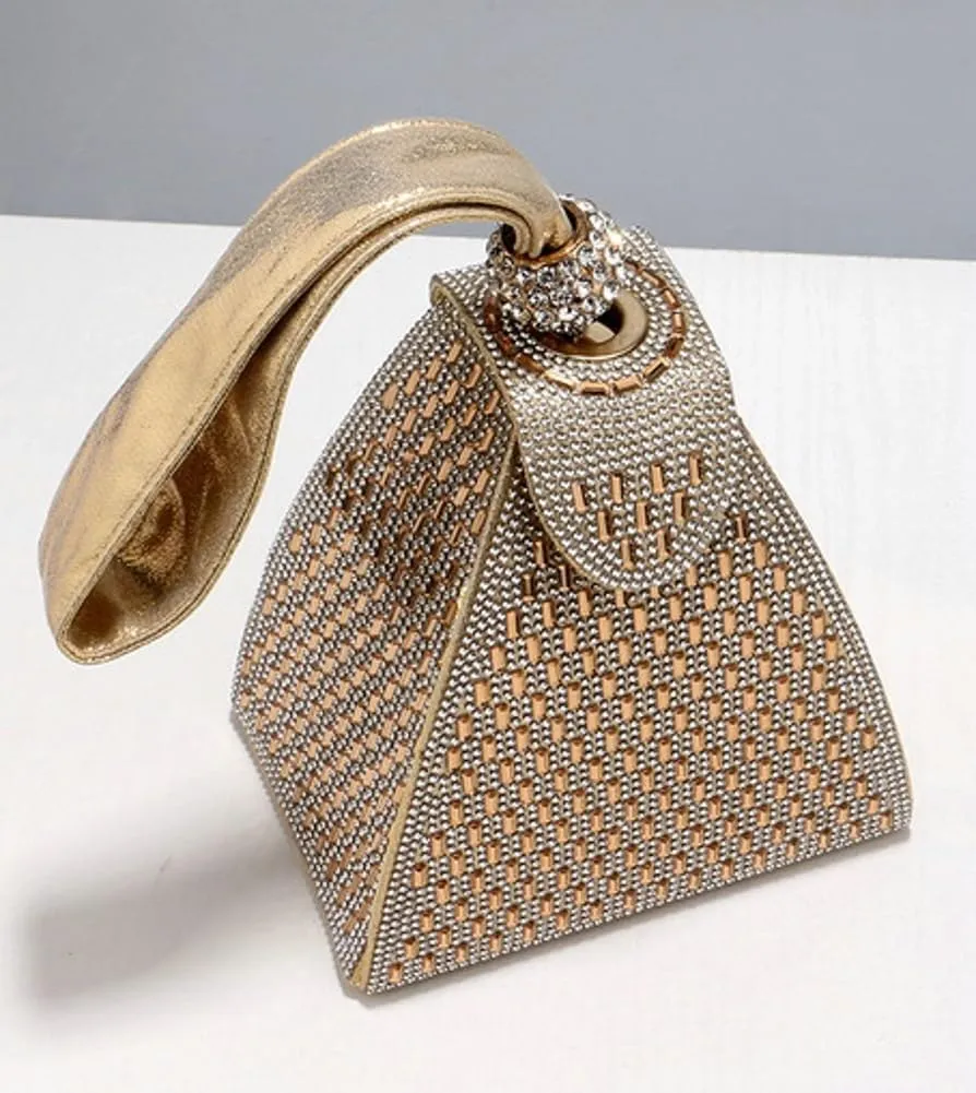 Pocadri Womens Shinny EveningBag Handbag Rhinestone Crystal Purses Elegant Formal Party Banquet Bridal Clutch