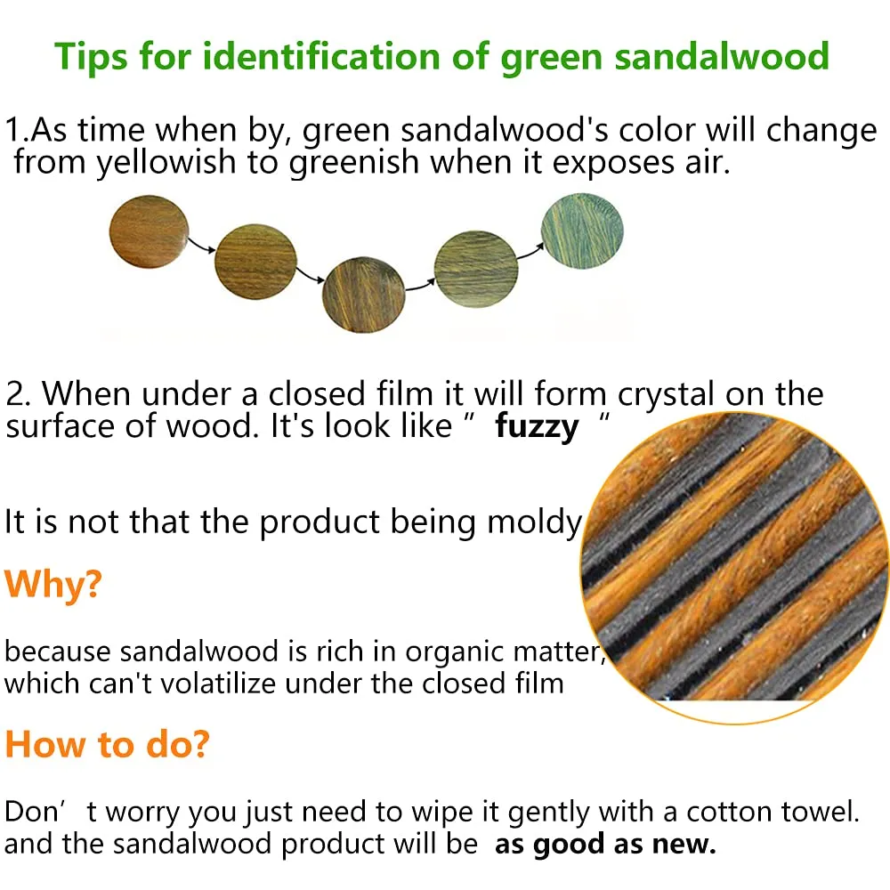 Pocket Size Natural Sandalwood Hair Comb,Carved Green Sandalwood Hair Comb，Anti-Static Detangling Fine Tooth Wooden Comb for Women Kids 2pcs with free pouch