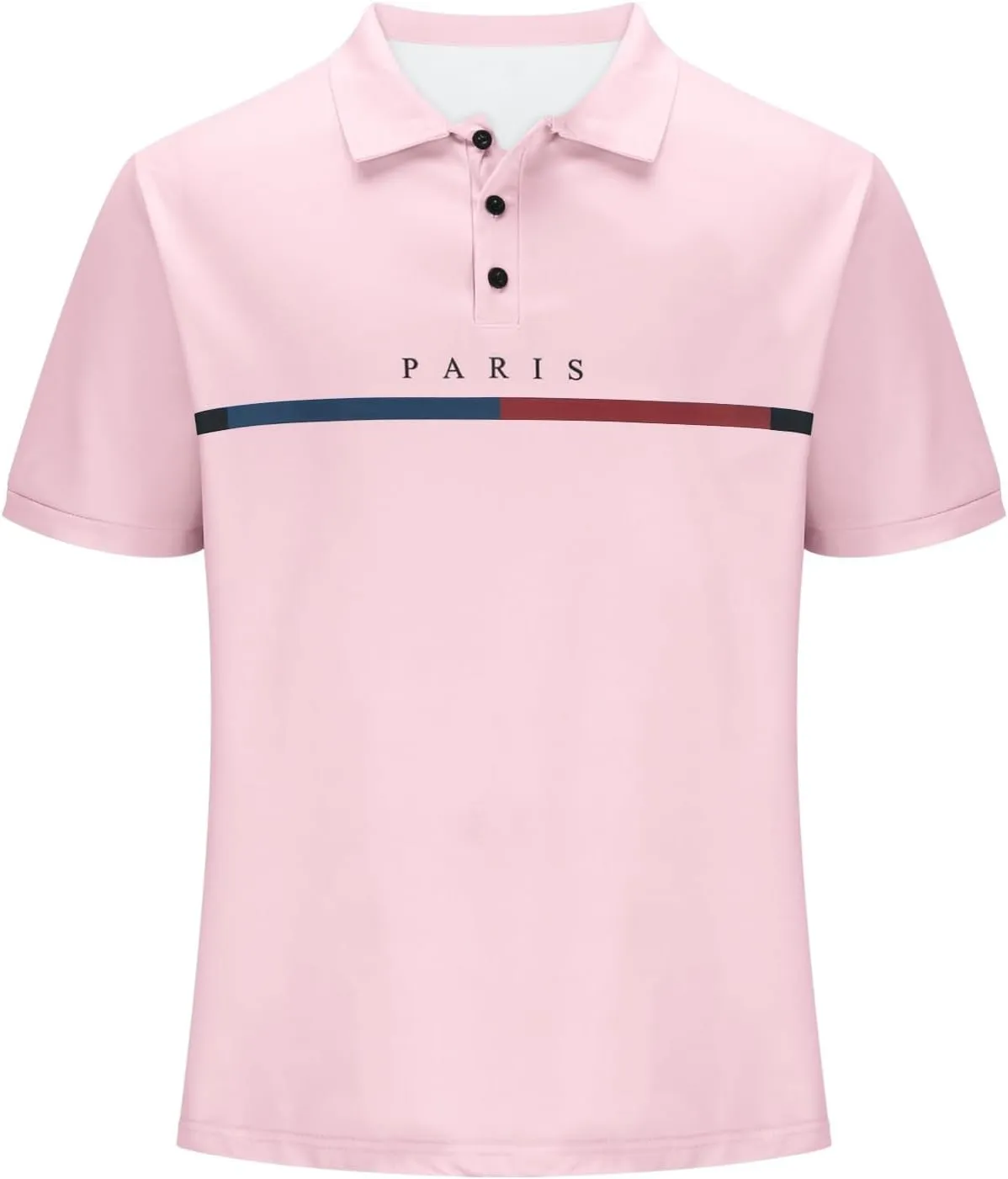 Polo Shirts for Men Casual Fit Short Sleeve Tops Tees Golf Shirts Quarter Button Neck Trendy Sport T-Shirts